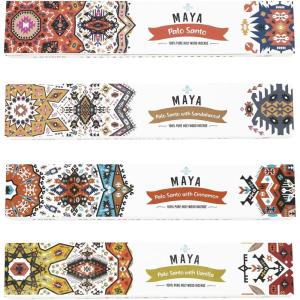 imageSOUL STICKS Maya Palo Santo Variety 4 Pack Incense Sticks Cleansing Smudge  6 Sticks Per Pack  Made in Peru FuerzaSol