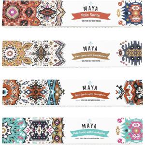 imageSOUL STICKS Maya Palo Santo Variety 4 Pack Incense Sticks Cleansing Smudge  6 Sticks Per Pack  Made in Peru FuerzaTerra