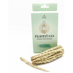 imageSOUL STICKS Namtso Tibetan Handmade Rope Incense 20 Sticks Handrolled Himalayan Lokta Paper Incense 4 Inch Positive VibesWhite Sage