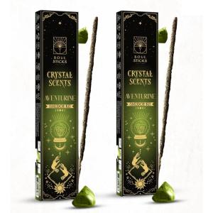 imageSOUL STICKS Thick Handcrafted Incense Sticks Spicy Cinnamon Scented Includes 5 Crystals 20g Thick HerbDipped Sticks Bundle Ideal for Aromatherapy Cleansing ampamp RelaxationCocoa Coconut Incense Sticks