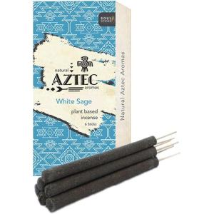 imageSoul Sticks Aztec Cinnamon Resin Incense Sticks 90 Hrs Burn Time  100 Natural HandRolled ampamp SlowBurning 6 Pcs Artisan Blend for Yoga Meditation Relaxation Aromatherapy SandalwoodWhite Sage