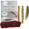 imageAncient VEDA Sage Smudge Kit  Cedar Sweetgrass ampamp Palo Santo Sticks Smudging Kit for Meditation Yoga Reiki Home Cleansing ampamp Aromatherapy Starter Kit Cedar SageDragons Blood Sage