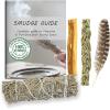 imageAncient VEDA Sage Smudge Kit  Cedar Sweetgrass ampamp Palo Santo Sticks Smudging Kit for Meditation Yoga Reiki Home Cleansing ampamp Aromatherapy Starter Kit Cedar SageBlue Sage