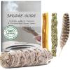 imageAncient VEDA Sage Smudge Kit  Cedar Sweetgrass ampamp Palo Santo Sticks Smudging Kit for Meditation Yoga Reiki Home Cleansing ampamp Aromatherapy Starter Kit Cedar SageWhite Sage