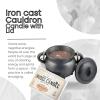 imageReusable 4Inch Cast Iron Cauldron Candle with Lid and Hanging Handle  Ritual ampamp Aromatherapy Candle for Spell Casting Smudging Home Cleansing  HerbInfused with Essential Oils EucalyptusPalo Santo