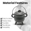 imageReusable 4Inch Cast Iron Cauldron Candle with Lid and Hanging Handle  Ritual ampamp Aromatherapy Candle for Spell Casting Smudging Home Cleansing  HerbInfused with Essential Oils EucalyptusSandalwood