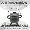 imageReusable 4Inch Cast Iron Cauldron Candle with Lid and Hanging Handle  Ritual ampamp Aromatherapy Candle for Spell Casting Smudging Home Cleansing  HerbInfused with Essential Oils EucalyptusEucalyptus