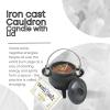 imageReusable 4Inch Cast Iron Cauldron Candle with Lid and Hanging Handle  Ritual ampamp Aromatherapy Candle for Spell Casting Smudging Home Cleansing  HerbInfused with Essential Oils EucalyptusSandalwood