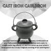 imageReusable 4Inch Cast Iron Cauldron Candle with Lid and Hanging Handle  Ritual ampamp Aromatherapy Candle for Spell Casting Smudging Home Cleansing  HerbInfused with Essential Oils EucalyptusPalo Santo
