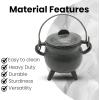 imageReusable 4Inch Cast Iron Cauldron Candle with Lid and Hanging Handle  Ritual ampamp Aromatherapy Candle for Spell Casting Smudging Home Cleansing  HerbInfused with Essential Oils EucalyptusLavender