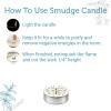 imageSOUL STICKS 12 Pack Little Smudgies Tealight Candles Smudge Candle for Cleansing House Meditation Chakra Healing  Made with Crystals and Herbs White Sage ampamp PeppermintWhite Sage