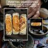 imageSOUL STICKS 3 Pack White Sage Orange Cinnamon Sage Smudge Sticks for Money Cleansing House Abundance Money Negative Energy Cleanse and Smudging with Starter Guide  4 Inch Bundles