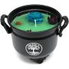 imageSOUL STICKS 4 Metal Cauldron Amber Patchouli Scented Candle with Dried Flowers with Handle Reusable for Spells Smudging Rituals ampamp Blessings Hamsa HandTree of Life