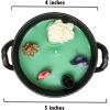 imageSOUL STICKS 4 Metal Cauldron Amber Patchouli Scented Candle with Dried Flowers with Handle Reusable for Spells Smudging Rituals ampamp Blessings Hamsa HandHamsa Hand