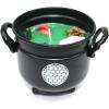 imageSOUL STICKS 4 Metal Cauldron Amber Patchouli Scented Candle with Dried Flowers with Handle Reusable for Spells Smudging Rituals ampamp Blessings Hamsa HandFlower of Life