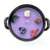 imageSOUL STICKS 4 Metal Cauldron Lavender Scented Candle with Dried Flowers with Handle Reusable for Spells Smudging Rituals ampamp Blessings 7 ChakrasFlower of Life