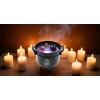 imageSOUL STICKS 4 Metal Cauldron Lavender Scented Candle with Dried Flowers with Handle Reusable for Spells Smudging Rituals ampamp Blessings 7 ChakrasHamsa Hand