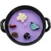 imageSOUL STICKS 4 Metal Cauldron Lavender Scented Candle with Dried Flowers with Handle Reusable for Spells Smudging Rituals ampamp Blessings 7 ChakrasHamsa Hand