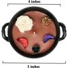 imageSOUL STICKS 4 Metal Cauldron Palo Santo Scented Candle with Dried Flowers with Handle Reusable for Spells Smudging Rituals ampamp Blessings Flower of LifeHamsa Hand