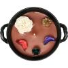 imageSOUL STICKS 4 Metal Cauldron Palo Santo Scented Candle with Dried Flowers with Handle Reusable for Spells Smudging Rituals ampamp Blessings Flower of LifeHamsa Hand