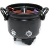 imageSOUL STICKS 4 Metal Cauldron Palo Santo Scented Candle with Dried Flowers with Handle Reusable for Spells Smudging Rituals ampamp Blessings Flower of Life7 Chakras