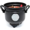 imageSOUL STICKS 4 Metal Cauldron Palo Santo Scented Candle with Dried Flowers with Handle Reusable for Spells Smudging Rituals ampamp Blessings Flower of LifeFlower of Life