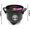 imageSOUL STICKS 4 Metal Cauldron Palo Santo Scented Candle with Dried Flowers with Handle Reusable for Spells Smudging Rituals ampamp Blessings Flower of LifeTree of Life