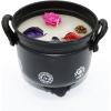 imageSOUL STICKS 4 Metal Cauldron White Sage Scented Candle with Dried Flowers with Handle Reusable for Spells Smudging Rituals ampamp Blessings Hamsa Hand7 Chakras
