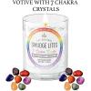 imageSOUL STICKS 6 Pack Smudge Lites Votive Candles  960 Grams Decor Spa Candles  12Hour Burn Time Candles for Cleansing Negative Energy Infused with Smudging Herbs  White Sage ampamp Lavender7 Chakras