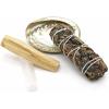 imageSOUL STICKS Beginners Mini Smudge Kit Includes White Sage 34 Abalone Shell Selenite Wand and Palo Santo with Smudging Guide Blue SageBlack Sage
