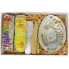 imageSOUL STICKS Floral Sage Smudge Kit  Gift Set with 2 Floral White Sage Smudge Sticks Smudge Shell Palo Santo Stick 4 Selenite Wand and Sweetgrass Rainbow with YellowRainbow With Green