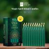 imageSOUL STICKS Love Magic Spell Chime Taper Candles 20 Pack  Ideal for Altar Rituals Ceremonies Meditation Red Colored Candle for Witchcraft Supplies Wiccan Supplies and Tools Candle ClearanceProsperity Dark Green Chime Candles