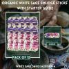 imageSoul Sticks 4 Inch 6 Pack Floral Blissful White Sage Smudge Sticks Bulk with Starter Guide  Smudge Sticks Bulk  Sage for Cleansing House  White Sage for Smudging and Negative Energy  Sage Bundles12 Pack  4 Inch