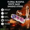 imageSoul Sticks 4 Inch 6 Pack Floral Blissful White Sage Smudge Sticks Bulk with Starter Guide  Smudge Sticks Bulk  Sage for Cleansing House  White Sage for Smudging and Negative Energy  Sage Bundles6 Pack  4 Inch