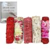 imageValentines Day Smudge Stick Variety Gift Set  Floral and Scented Sage Bundles for Space Cleansing  Smudging Wand Gift Set with Smudge Guide 5 Pack5 Pack