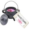 imageReusable 4Inch Cast Iron Cauldron Candle with Lid and Hanging Handle  Ritual ampamp Aromatherapy Candle for Spell Casting Smudging Home Cleansing  HerbInfused with Essential Oils EucalyptusRose