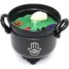 imageSOUL STICKS 4 Metal Cauldron Amber Patchouli Scented Candle with Dried Flowers with Handle Reusable for Spells Smudging Rituals ampamp Blessings Hamsa HandHamsa Hand