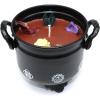 imageSOUL STICKS 4 Metal Cauldron Palo Santo Scented Candle with Dried Flowers with Handle Reusable for Spells Smudging Rituals ampamp Blessings Flower of Life7 Chakras