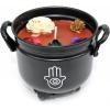 imageSOUL STICKS 4 Metal Cauldron Palo Santo Scented Candle with Dried Flowers with Handle Reusable for Spells Smudging Rituals ampamp Blessings Flower of LifeHamsa Hand