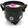 imageSOUL STICKS 4 Metal Cauldron White Sage Scented Candle with Dried Flowers with Handle Reusable for Spells Smudging Rituals ampamp Blessings Hamsa Hand7 Chakras