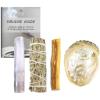 imageSOUL STICKS Beginners Mini Smudge Kit Includes White Sage 34 Abalone Shell Selenite Wand and Palo Santo with Smudging Guide Blue SageSage