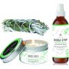 imageSOUL STICKS Smudge Kit 3 Piece Set Bundle  Peppermint 4 Sage Smudge Sticks Smudge Candle Smudge Spray for Cleansing Meditation Healing Aromatherapy White Sage ampamp PeppermintWhite Sage  Peppermint