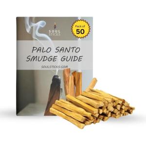 imageAncient VEDA Palo Santo Sticks Premium Grade from Peru  Sacred Wood for Smudging Meditation Cleansing ampamp Yoga Harmony Kit50 Pack