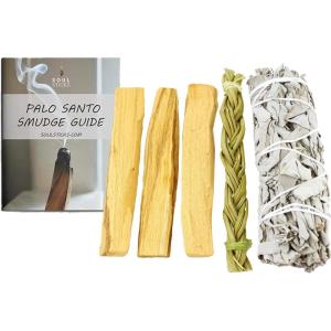 imageAncient VEDA Palo Santo Sticks Premium Grade from Peru  Sacred Wood for Smudging Meditation Cleansing ampamp Yoga Harmony KitGood Vibes Kit