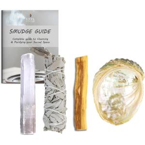 imageAncient VEDA Palo Santo Sticks Premium Grade from Peru  Sacred Wood for Smudging Meditation Cleansing ampamp Yoga Harmony KitMini Smudge Kit