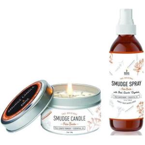 imageSOUL STICKS 2 Piece Smudge Kit Set Bundle  Smudge Candle ampamp Smudge Spray for Cleansing Meditation Healing Aromatherapy White Sage ampamp PeppermintPalo Santo