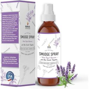 imageSOUL STICKS Palo Santo ampamp Sandalwood Smudge Spray For Cleansing and Negative Energy  35oz Palo Santo Spray with Real Quartz Crystals  Sage Room Spray for Spiritual Cleansing and Purifying Home CarWhite Sage  Lavender Smudge Spray
