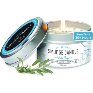imageSOUL STICKS Smudge Candle for Cleansing House Meditation Chakra Healing Aromatherapy  35 Ounce Smudge Candle for Spiritual Cleansing White Sage ampamp Dragons BloodWhite Sage