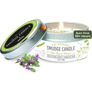 imageSOUL STICKS Smudge Candle for Cleansing House Meditation Chakra Healing Aromatherapy  35 Ounce Smudge Candle for Spiritual Cleansing White Sage ampamp Dragons BloodPatchouli
