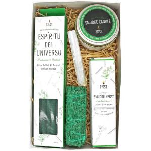 imageSoul Sticks Shamans Smudge Kit  Gift Set with Copal Soul Sticks Espiritu Incense Smudge Spray Candle ampamp 4quot Selenite Wand  Organic Energy Cleansing ampamp Healing Tools in Gift Box Cinnamon CopalPeppermint Patchouli